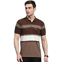 Monte Carlo Mens Striped Polo Collar Half