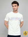 MONTE CARLO Printed Men Round Neck White