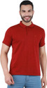 MONTE CARLO Solid Men Polo Neck Maroon