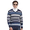 Monte Carlo Royal Blue Striped V Neck