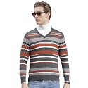 Monte Carlo Royal Blue Striped V Neck