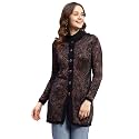 Monte Carlo Womens Self Design Round Neck