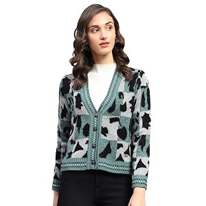 Monte Carlo Womens Self Design V Neck
