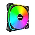 MONTECH AX120 PRO ARGB PWM 120mm Fan 1-Pack, High-End Fan, 360° ARGB Lighting, Rifle Bearing, Quiet Low-Noise, 600–1600RPM, Black