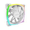 Montech RX 120 ARGB Reversed Fan 1600PWM, High-End Durability, Silent Performance, and Stunning ARGB Design (120mm, White)