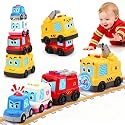 Montessori Magnetic Stacking Nesting Car Crawling Toys for Toddlers 1-3