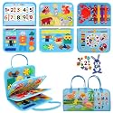 MEGRANATE Montessori Busy Board, Busy Book Educational Learning Toys for Kids Quiet Book Activity Books Fine Motor Skills Toys for 3+ Year Old Kids (Blue)