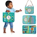 Kidology Montessori Busy Board Toy To Develop Basic Skills|Educational Sensory Board Travel Toys For Plane Car Aged 3+ Kids|Activity Parents-Kids Travelling Toys|Multicolor