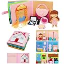 Montessori Busy Book, Pretend Play Felt Busy Board for Kids Age 2-4