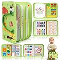 Montessori Toy Busy Book, Birthday Gifts for Toddler Girls, Travel Activity Book & Girl Sensory Toy Learning ABC & 1, 2, 3..., Educational Busy Board for Fine Motor Skills
