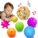 Montessori Toys Sensory Balls for Babies, Colorful Textured Sensory Toys for Babies 1-3, Hand Catching Baby Balls, Wheat Straw Baby Rattle Baby Toys Newborn Gifts for 6-12 Months