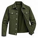 MONTREZ Mens Jacket Spread Collar Solid Lightweight