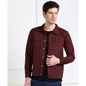 MONTREZ Men Spread Collar Washed Lightweight Casual