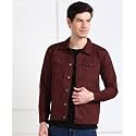 MONTREZ Men Spread Collar Washed Lightweight Casual