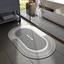 MontVoo Thin Bathroom Rugs Fit Under Door