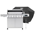 Monument Grills 6+1 Burner Smart Tech Propane Gas Grill with Cover and Rotisserie Kit, Denali 605Pro Stainless Steel Grill 78,000 BTU Outdoor Patio Barbecue Grill with Side Sear Burner, Knob Control