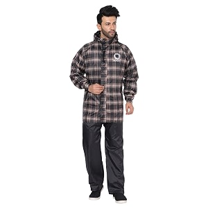 monzon men39s nylon polyester waterproof reversible double layer raincoat with pants