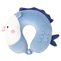 MOOB Kids Travel Pillow,Comfortably Supports and Helps Support Head and Neck Cartoon Cute Travel Neck Pillow for Kids Boys &amp; Girls, Airplane Memory Foam Travel Pillow Blue