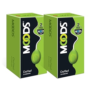 moods supreme dotted - 20 condoms pack of 2