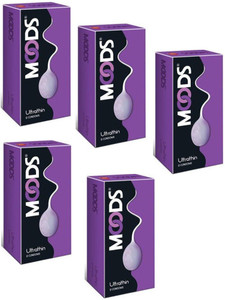 moods ultrathin condom  12 sheet each  pack of 5 condom