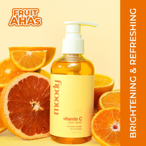 moody vitamin c body wash mandarin orange  fruit ahas 200 ml