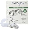 MOOGCO The Original Silver Nursing Cups - Nipple Shields for Breastfeeding Newborn - Breastfeeding Essentials - 999k Tri-Laminate Silver Nipple Covers (Regular Size, Set of 2)