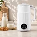 MOOKA Automatic Nut Milk Maker 800ml | Vegan Milk Machine for Almond, Soy, Oats & Nuts | 600W Stainless Steel | 6 Functions Soymilk, Juice, Water, Cereals | Delay Timer
