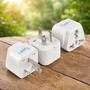 mooka type i travel plug adapter  universal socket pack of 3 australianew zealand plug adapter type i three pin plug white
