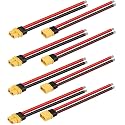 MOOKEERF 4 Pairs XT60 Plug Female and Male Connector with 150mm 10AWG Wire for RC Lipo Battery FPV Racing Drone