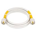 MOOKEERF 6ft White RG8x PL-259 UHF Male to Male Low Loss Coax Cable for CB Radio, Ham Radio, VHF Radio, Antenna Analyzer, Monitor, Tuner, Dummy Load, SWR Meter