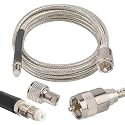 MOOKEERF CB Coax Cable 6ft,Low Loss RG8X Stranded Core CB Antenna Cable with PL-259 and FME/PL259 Male Connector - 6 Foot