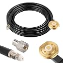 MOOKEERF NMO Antenna Cable,10FT Low Loss RG58 Coaxial CB Antenna Cable Extension with NMO and Removable UHF PL259 Male Connector for VHF/UHF/CB Radio