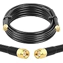 MOOKEERF RG58 SMA Cable - 10FT Low Loss SMA Male to Male Cable Extension 50 ohm for 3G/4G/LTE/GPS/RF Radio/WiFi Antenna Applications
