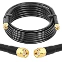 MOOKEERF RG58 SMA Cable - 12FT Low Loss SMA Male to Male Cable Extension 50 ohm for 3G/4G/LTE/GPS/RF Radio/WiFi Antenna Applications