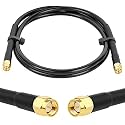 MOOKEERF RG58 SMA Cable - 3FT Low Loss SMA Male to Male Cable Extension 50 ohm for 3G/4G/LTE/GPS/RF Radio/WiFi Antenna Applications