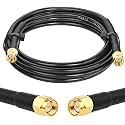 MOOKEERF RG58 SMA Cable - 6FT Low Loss SMA Male to Male Cable Extension 50 ohm for 3G/4G/LTE/GPS/RF Radio/WiFi Antenna Applications