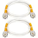 MOOKEERF RG8x Jumper Cable 3ft, 2 Pack CB Coax 50 Ohm, UHF PL259 Male to Male Low Loss Antenna Cable, White Marine for CB Radio, Ham Radio, Analyzer, Dummy Load and SWR Meter