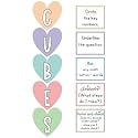 Mooliwe 10 Math Bulletin Board for Classroom Cubes Math Poster, Pastel