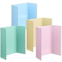 Mooliwe 24" X 16" 4 Pack Scalloped Trifold Poster Board, Macaron