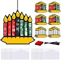 Mooliwe 24 Sets Kwanzaa Kinara Craft Kit DIY, Black, Kwanzaa Style
