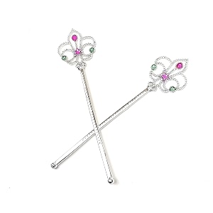 fola moolyavaan products girlskids costume props crown style magic wand princess angel fairy wands sticks christmas birthday party wedding halloween cosplay 125 inches pack of 1 - silver