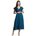 Moomaya Women39s Printed Dress V-Neck Short Sleeves