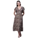 Moomaya Women39s Printed Dress V-Neck Short Sleeves