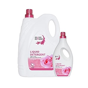 moon amp mount liquid detergent top load front load detergent liquid for washing machine - balanced ph non-toxic 51l swiss rose