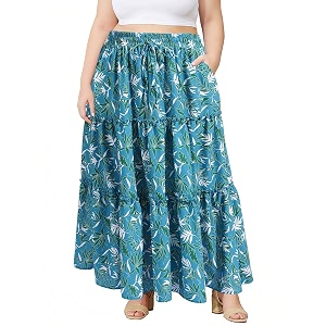 Moon Wood Plus Size Maxi Skirts for