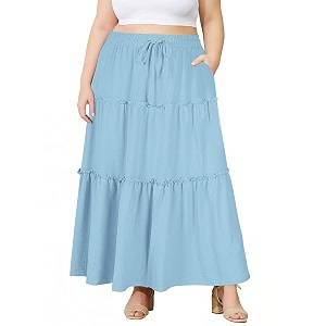 Moon Wood Plus Size Maxi Skirts for