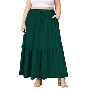Moon Wood Plus Size Maxi Skirts for