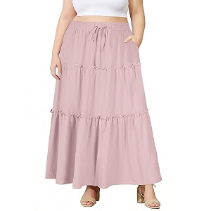 Moon Wood Plus Size Maxi Skirts for