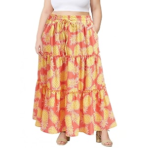 Moon Wood Plus Size Maxi Skirts for