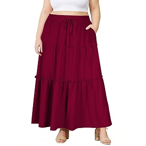 Moon Wood Plus Size Maxi Skirts for